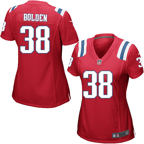 Women's Game Brandon Bolden Nike Jersey Red Alternate - #38 NFL New England Patriots